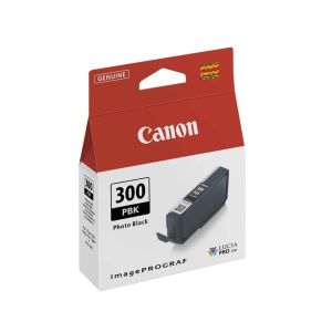 Оригинален патрон Canon PFI-300, 14 ml, 303 страници/5%, Photo Black