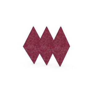 Акустично пано Narbutas Pet, диамант, 115 х 200 х 9 mm, PET филц, 3 броя, тъмнорозово