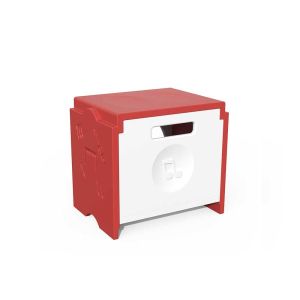 Табуретка RFG Funny, за съхранение, пластмасова, 300 х 400 х 370 mm, червена, 6 броя в комплект