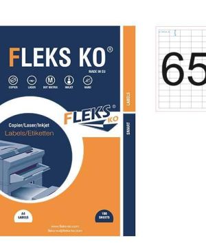 Етикет FLEKSKO 65 на лист
