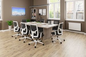 Шкаф RFG Milano, със стъклени врати, 800 х 400 х 2000 mm, ПДЧ, светъл дъб и тъмносиво