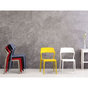 Градински стол RFG Snow, пластмасов, до 120 kg, бял