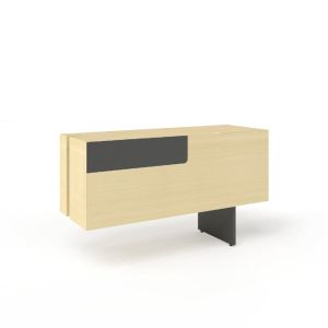 Контейнер за бюро Narbutas Move&Lead, десен, 1000 х 350 х 580 mm, HPL черен плот, фурнир ясен