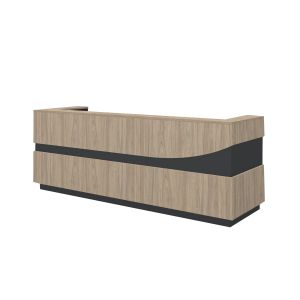 Прав модул за рецепция RFG Joy, 100 х 80 х 112.50 cm, ПДЧ, кехлибарен дъб и антрацит