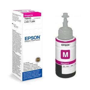 Оригинално мастило за принтер Epson T6643 L110/210/300/550, 70 ml, 6500 страници/5%, Magenta