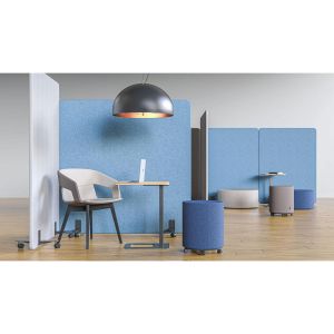 Шумоизолиращ панел Narbutas Free Standing, свободностоящ, 1000 x 36 x 1800 mm, ПДЧ 16 mm, сив