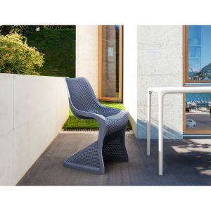 Градинска маса RFG Forza, квадратна, пластмасова, бяла