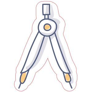 STEM Стикер, Математика и информатика - Математика, комплект D4, 50 cm, стикер 9