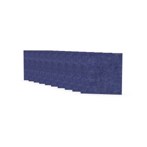 Акустично пано Narbutas Pet, квадрат, 200 х 200 х 9 mm, PET филц, 10 броя, синьо