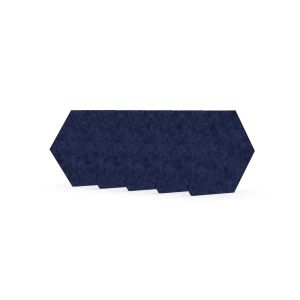 Акустично пано Narbutas Pet, шестоъгълник, 173 х 200 х 9 mm, PET филц, 5 броя, тъмносиньо