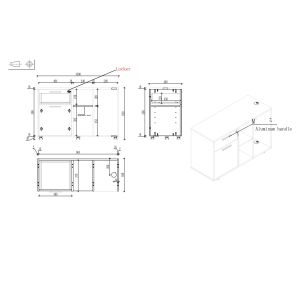 Шкаф RFG Monaco, 1000 х 400 х 630 mm, ПДЧ, бял