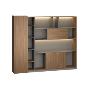 Шкаф RFG Parma, 2400 х 400 х 2000 mm, ПДЧ, орех и перлен графит