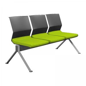 Посетителска пейка RFG Lisa Black, с 3 места, текстил, метална основа, зелена