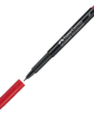 Перманентен тънкописец Faber-Castell S Червен