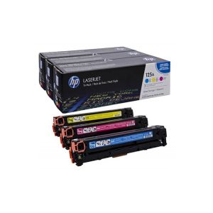 Оригинална тонер касета HP CF373AM, 125A, 3 x 1400 страници/5%, Cyan, Yellow, Magenta, 3 броя
