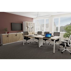 Шкаф RFG Monaco, 800 х 400 х 840 mm, ПДЧ, бряст и бяло