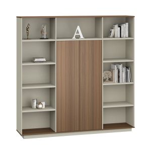 Шкаф RFG Elmaz, 2000 х 400 х 2000 mm, ПДЧ, австралийски дъб и сиво