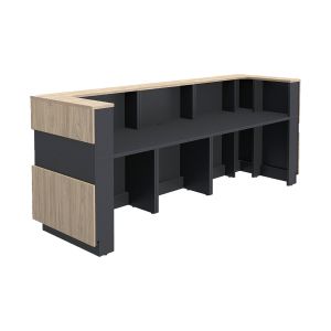 Прав модул за рецепция RFG Joy, 50 х 80 х 112.50 cm, ПДЧ, кехлибарен дъб и антрацит