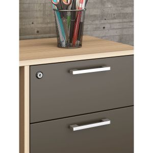 Шкаф RFG Milano, 800 х 400 х 750 mm, ПДЧ, светъл дъб и тъмносиво