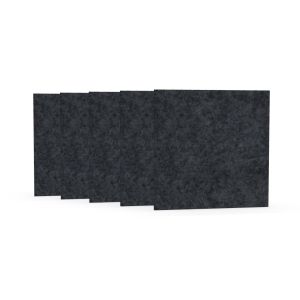 Акустично пано Narbutas Pet, квадрат, 200 х 200 х 9 mm, PET филц, 5 броя, тъмносиво