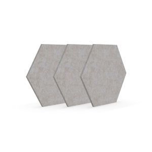 Акустично пано Narbutas Pet, шестоъгълник, 173 х 200 х 9 mm, PET филц, 3 броя, светлобежово