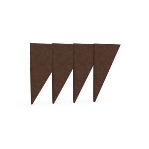 Акустично пано Narbutas Pet, триъгълник, 200 х 200 х 9 mm, PET филц, 4 броя, цвят кестен