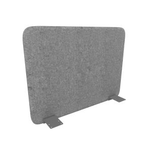 Шумоизолиращ преграден панел за бюро Narbutas Top 530, 700 x 36 x 530 mm, дамаска Velito Presto сив меланж, сив метал