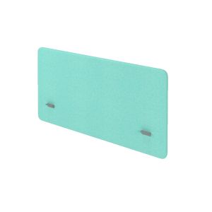 Шумоизолиращ преграден панел за бюро Narbutas Desk 760, 1600 x 36 x 760 mm, дамаска Velito Presto светла мента, сив метал