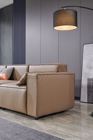 Табуретка RFG Kiano, квадратна, екокожа, 750 х 880 х 420 mm, кафява