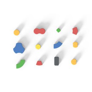 Табуретка RFG Pixel, екокожа, 120 х 112 х 43 cm, цвят графит