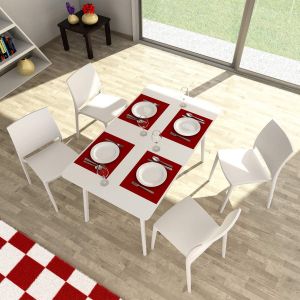 Градински стол RFG Milano, пластмасов, до 120 kg, бял