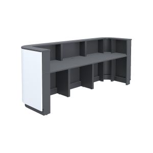 Извит модул за рецепция RFG Point, десен, 100 х 80 х 112.50 cm, ПДЧ