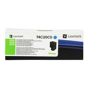 Оригинална тонер касета Lexmark 74C20C0, 3000 страници/5%, Cyan