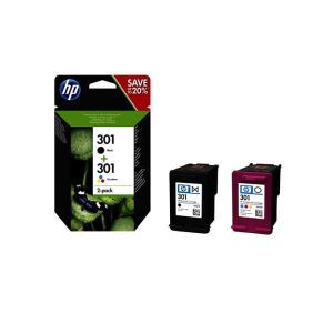 Оригинален патрон HP No.301, N9J72AE, 1050/2050, 190 страници/5%, Black, Cyan, Yellow, Magenta, 2 броя