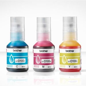 Оригинално мастило за принтер Brother BTD100CLVAL, 5000 страници/5%, Cyan, Magenta, Yellow