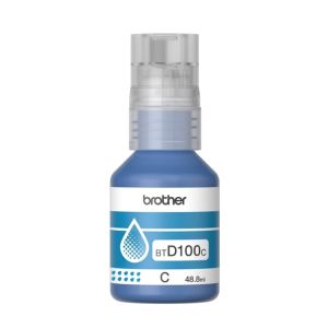 Оригинално мастило за принтер Brother BT-D100C, 5000 страници/5%, Cyan