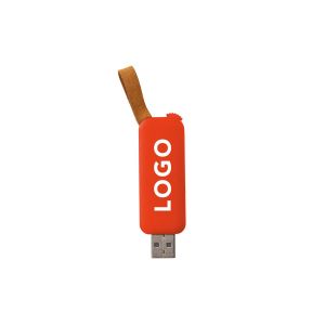 Office 1 USB флаш памет Slide, USB 2.0, 16 GB, без лого, червена