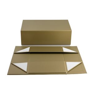 Office 1 Кутия Colorful, с магнитно затваряне, сгъваема, 35 х 20.5 х 11.3 cm, златиста