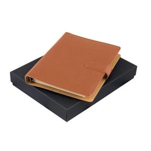 Office 1 Органайзер, A5, с рингове, кожен, в кутия, кафяв