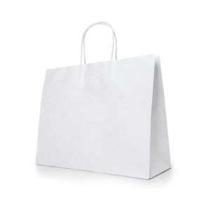 Hi!dea Торбичка, крафт хартия, бяла, 400 x 340 x 110 mm, 50 броя