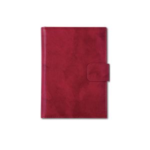 Календар-бележник Ниагара, с дати, A5, кожена подвързия, червен