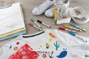 Eberhard Faber Маркер за текстил, с шаблони, 8 цвята