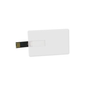 Office 1 USB флаш памет Credit Card, USB 2.0, 16 GB, без лого, бяла