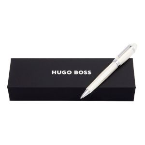 Hugo Boss Химикалка Arc Futurist, в кутия, сребриста