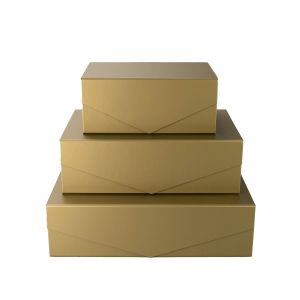 Office 1 Кутия Matt, с магнитно затваряне, сгъваема, 31 х 20 х 10 cm, златиста