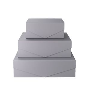 Office 1 Кутия Matt, с магнитно затваряне, сгъваема, 35 х 23 х 10 cm, сива