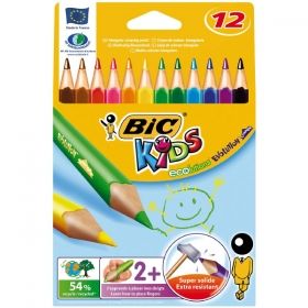 Цветни моливи Bic Kids Ecolution 12 цв. триъг