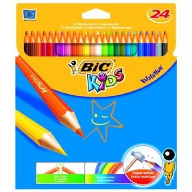 Цветни моливи Bic Kids Ecolution 24 цв. гъвкави