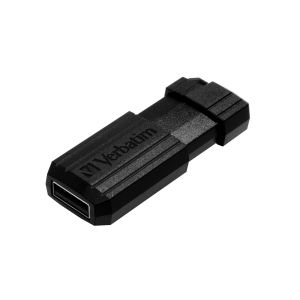USB флаш памет Verbatim Pinstripe, USB 2.0, 64 GB, черна