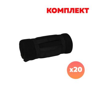 Arctica Одеяло, поларено, с калъф, черно, с включен цветен печат, 20 броя